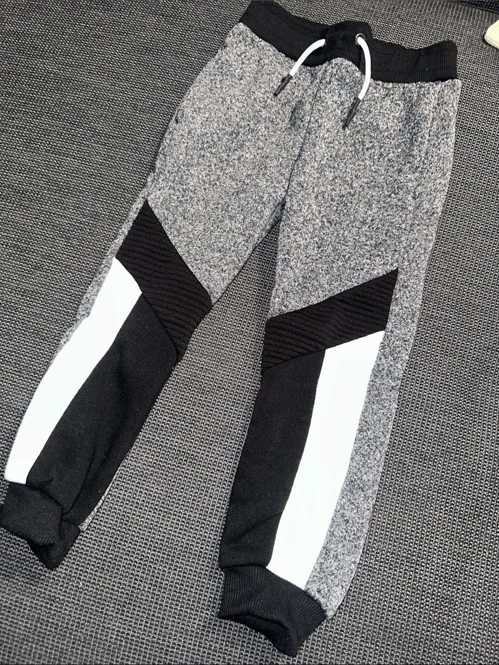 Encrypted Kids Grey Colorblock Jogger Pants